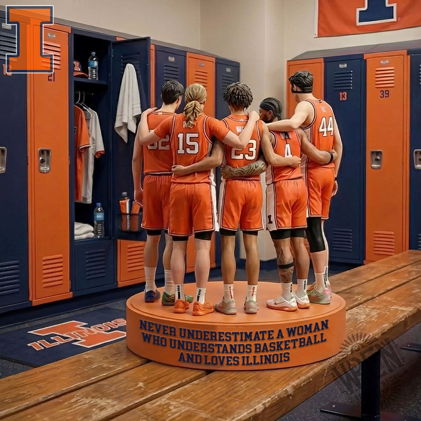 Illinois Fighting Illini Women's Basketball Team Locker Room Acrylic Plaque