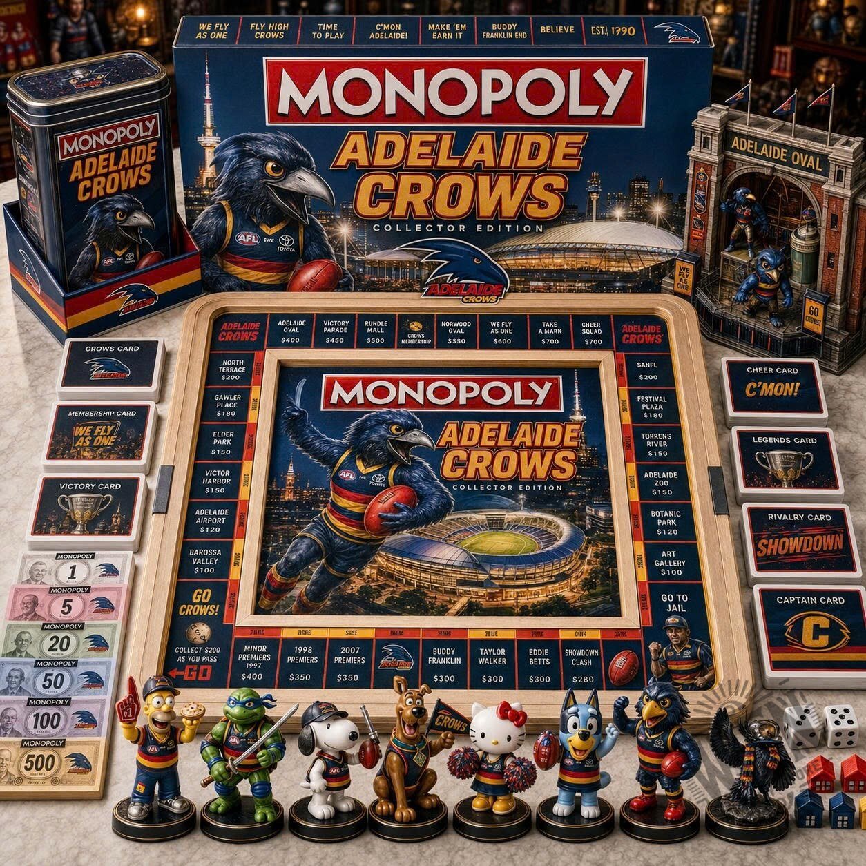 Adelaide Crows Australian Rules Football Team Monopoly Collector Edition Board Game 3 Adelaide Crows Australian Rules Football Team Monopoly Collector Edition Board Game
