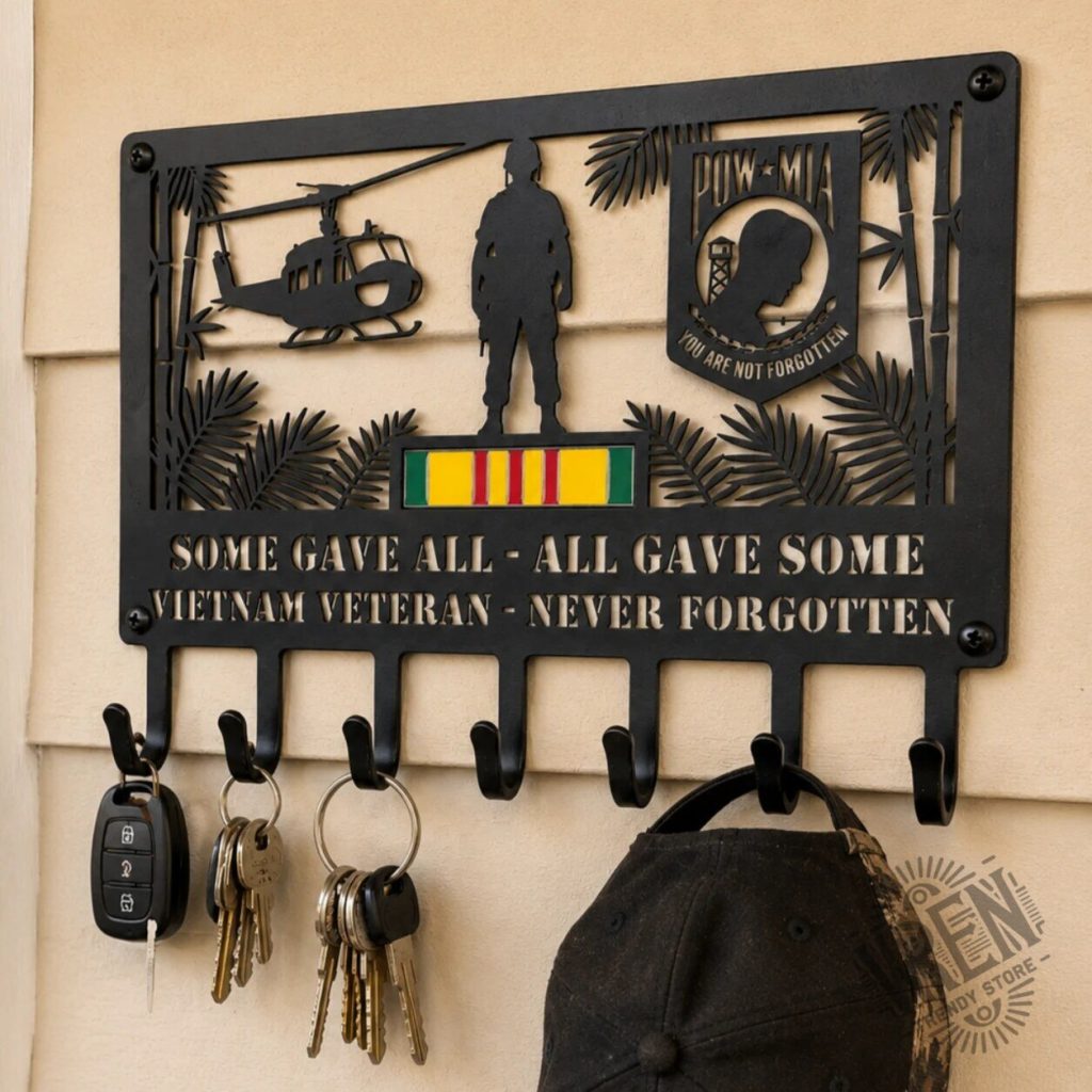 Vietnam Veteran Tribute Wall Hook Rack Key Holder Vietnam Veteran Tribute Wall Hook Rack Key Holder