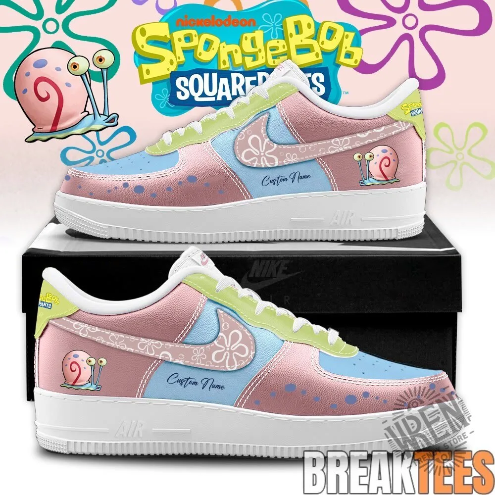 SpongeBob SquarePants Gary the Snail Custom Name Low Top Sneakers