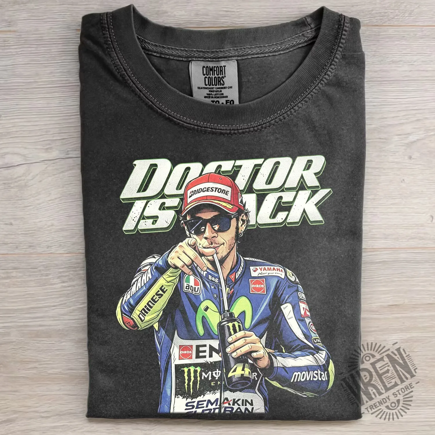 Valentino Rossi The Doctor Is Back MotoGP Racing Fan T-Shirt
