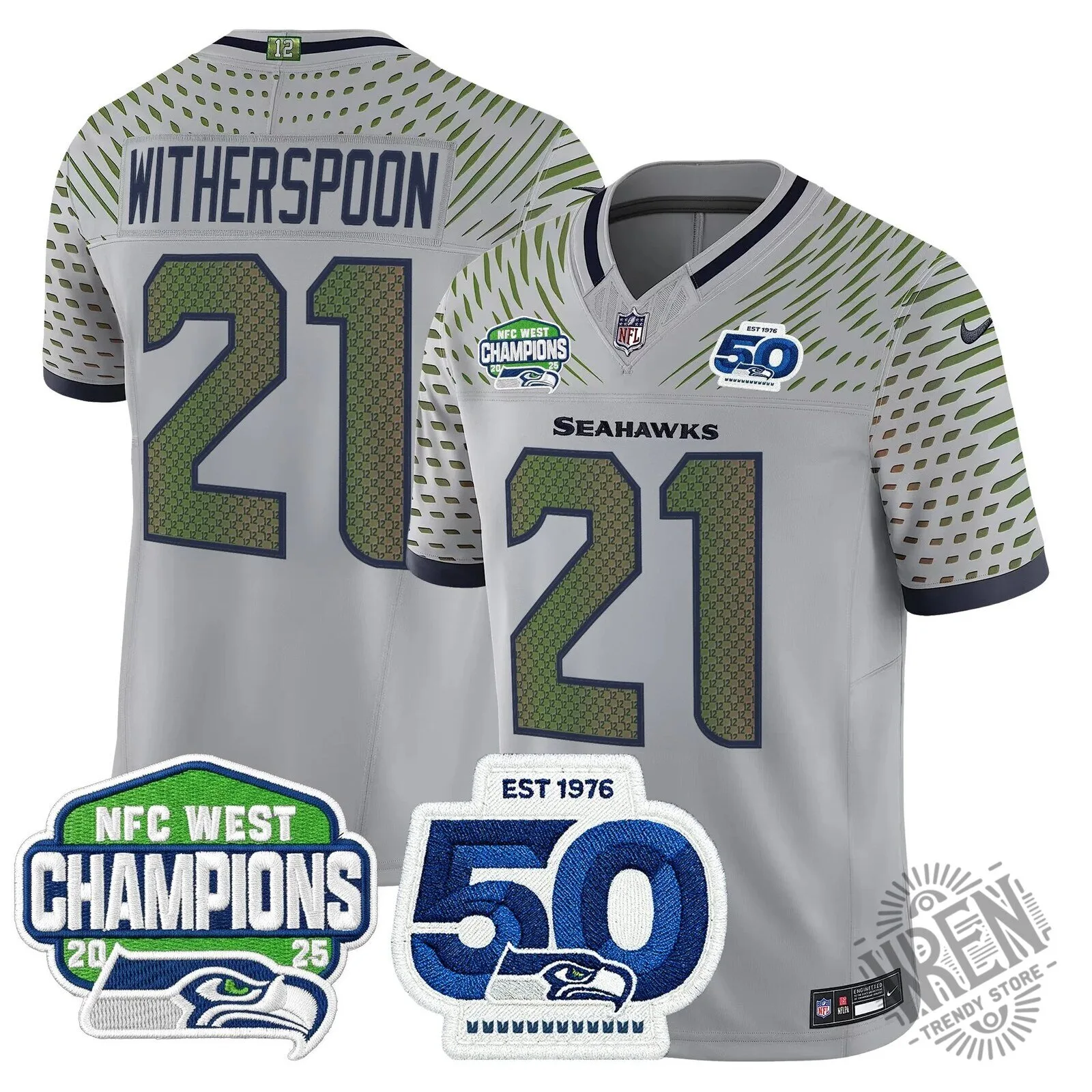 Seattle Seahawks 2025 NFC West Division Champions Sam Darnold Football Jersey 54 Seattle Seahawks 2025 NFC West Division Champions Sam Darnold Football Jersey