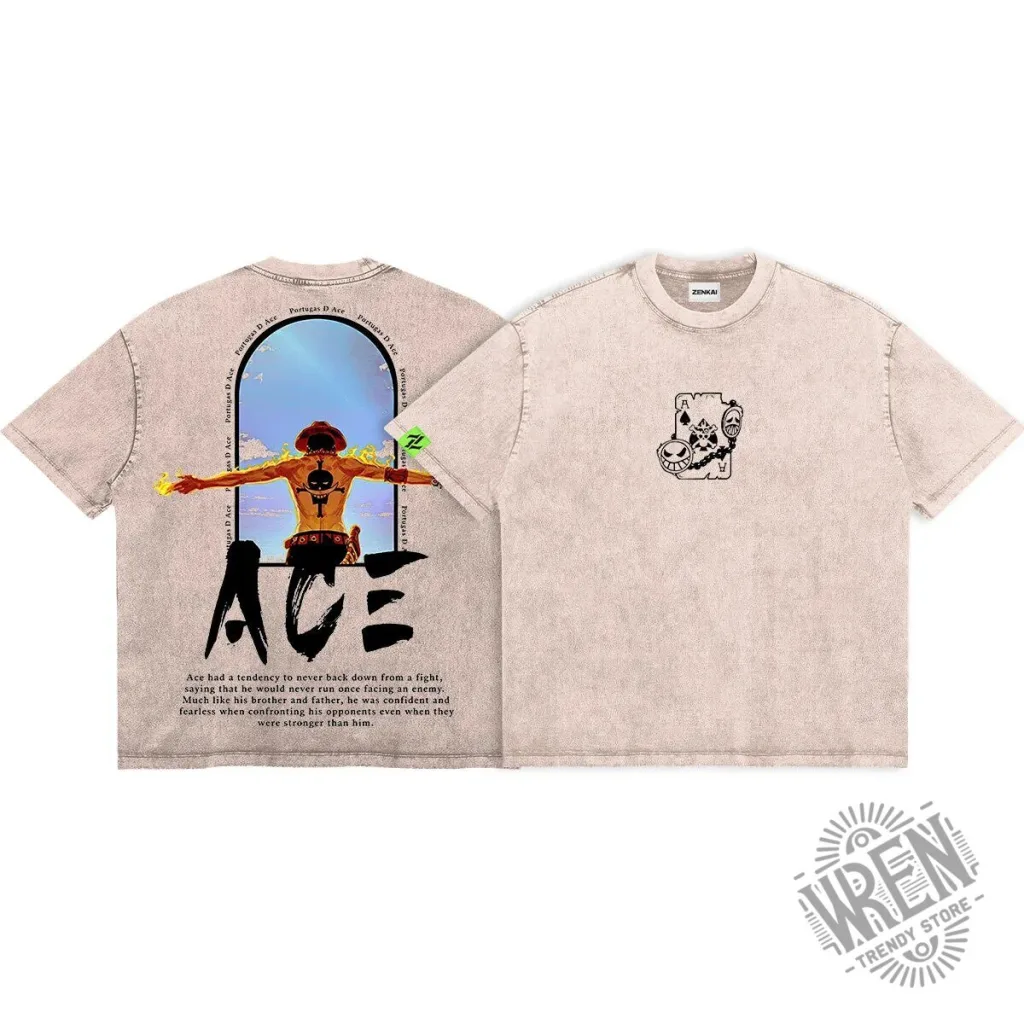 Portgas D Ace One Piece Anime Character Graphic T-Shirt Portgas D Ace One Piece Anime Character Graphic T-Shirt