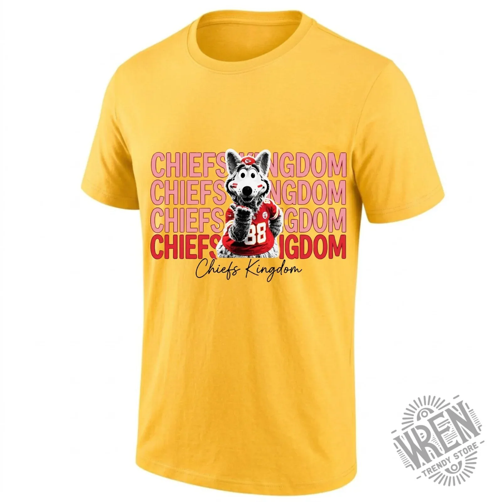 Kansas City Chiefs KC Wolf Mascot Kingdom Black T-Shirt 19 Kansas City Chiefs KC Wolf Mascot Kingdom Black T-Shirt