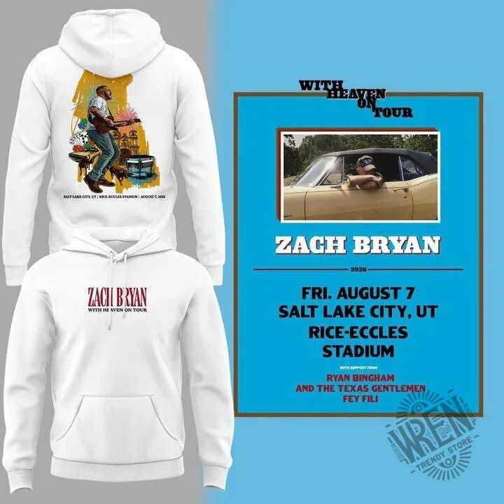 Zach Bryan Salt Lake City Concert Tour 2026 Hoodie