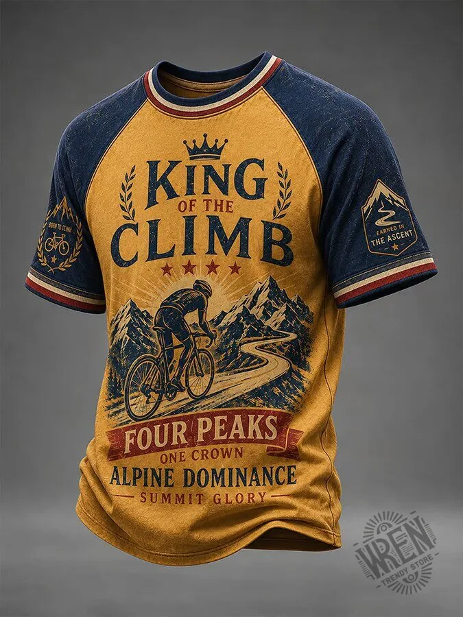 King of the Climb Cycling Mountain Biker Alpine Dominance T-Shirt