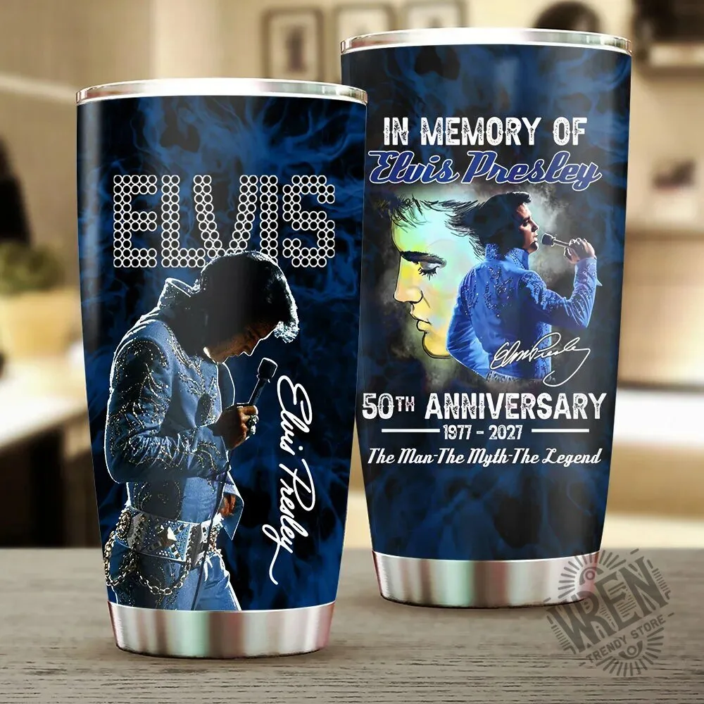 Elvis Presley 50th Anniversary The Man The Myth The Legend Tumbler