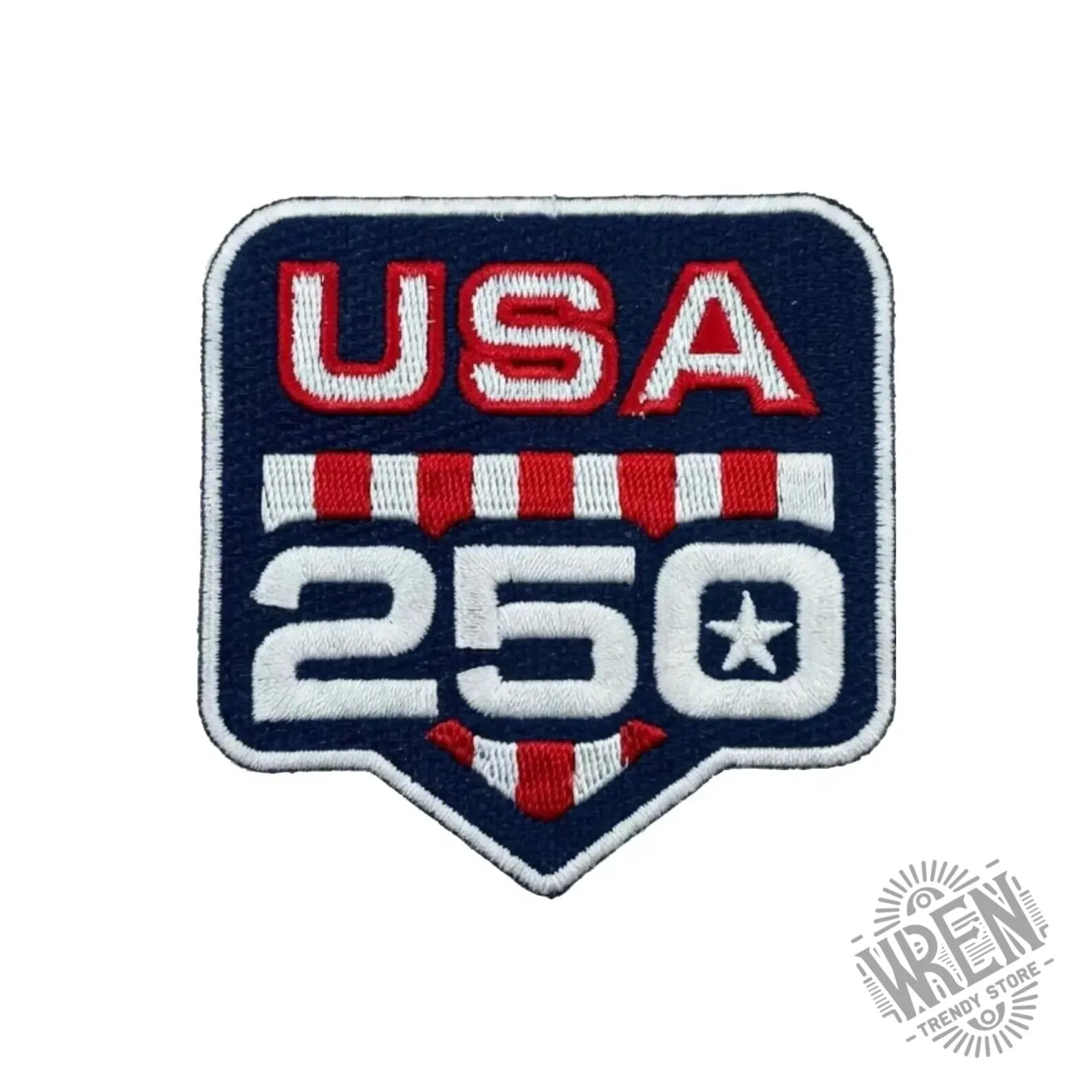 USA 250th Anniversary Commemorative Embroidered Iron-On Patch 1 USA 250th Anniversary Commemorative Embroidered Iron-On Patch