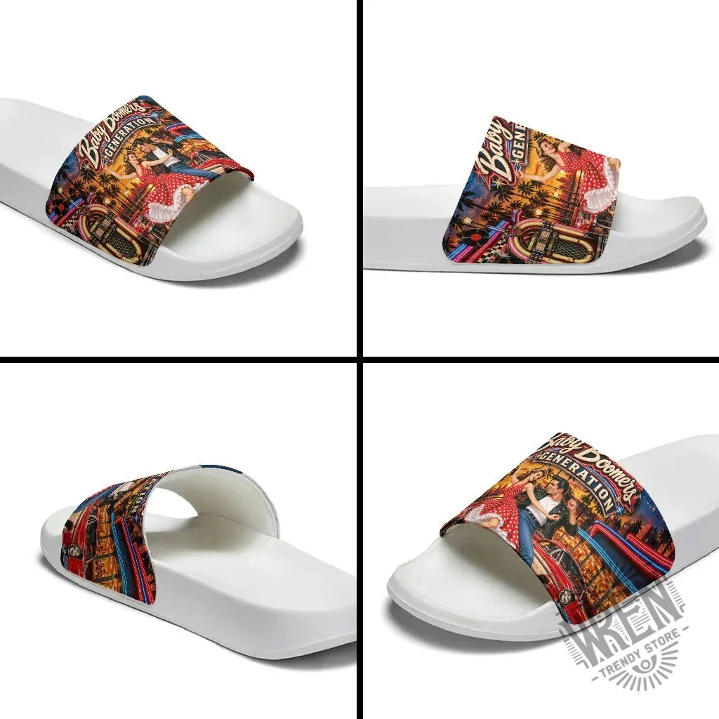 Baby Boomers Generation Vintage 1950s Retro Rock And Roll Nostalgia Slide Sandals 15 Baby Boomers Generation Vintage 1950s Retro Rock And Roll Nostalgia Slide Sandals