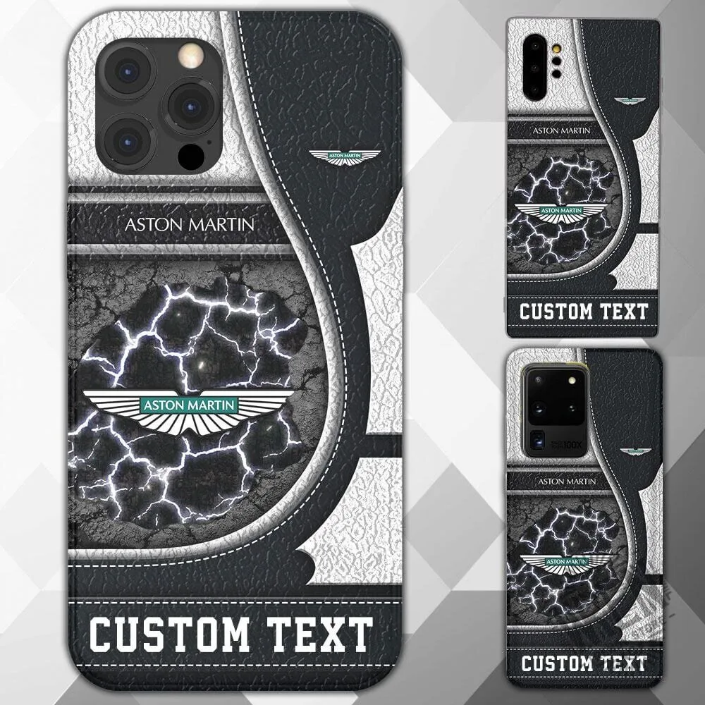 Aston Martin Custom Text Lightning Design Black and White Phone Case 4 Aston Martin Custom Text Lightning Design Black and White Phone Case