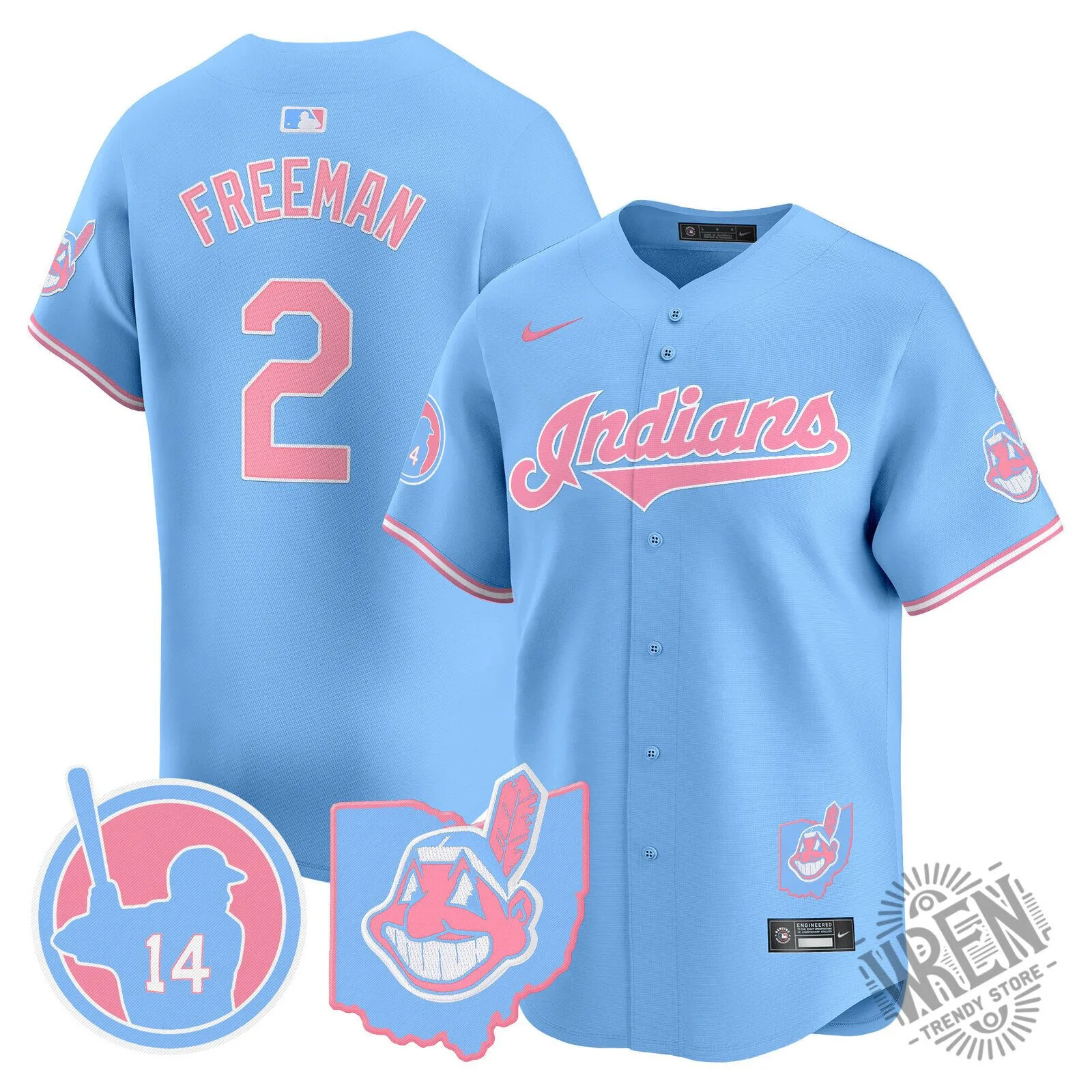 Cleveland Indians Jose Ramirez Bubblegum Pink Baseball Jersey 64 Cleveland Indians Jose Ramirez Bubblegum Pink Baseball Jersey