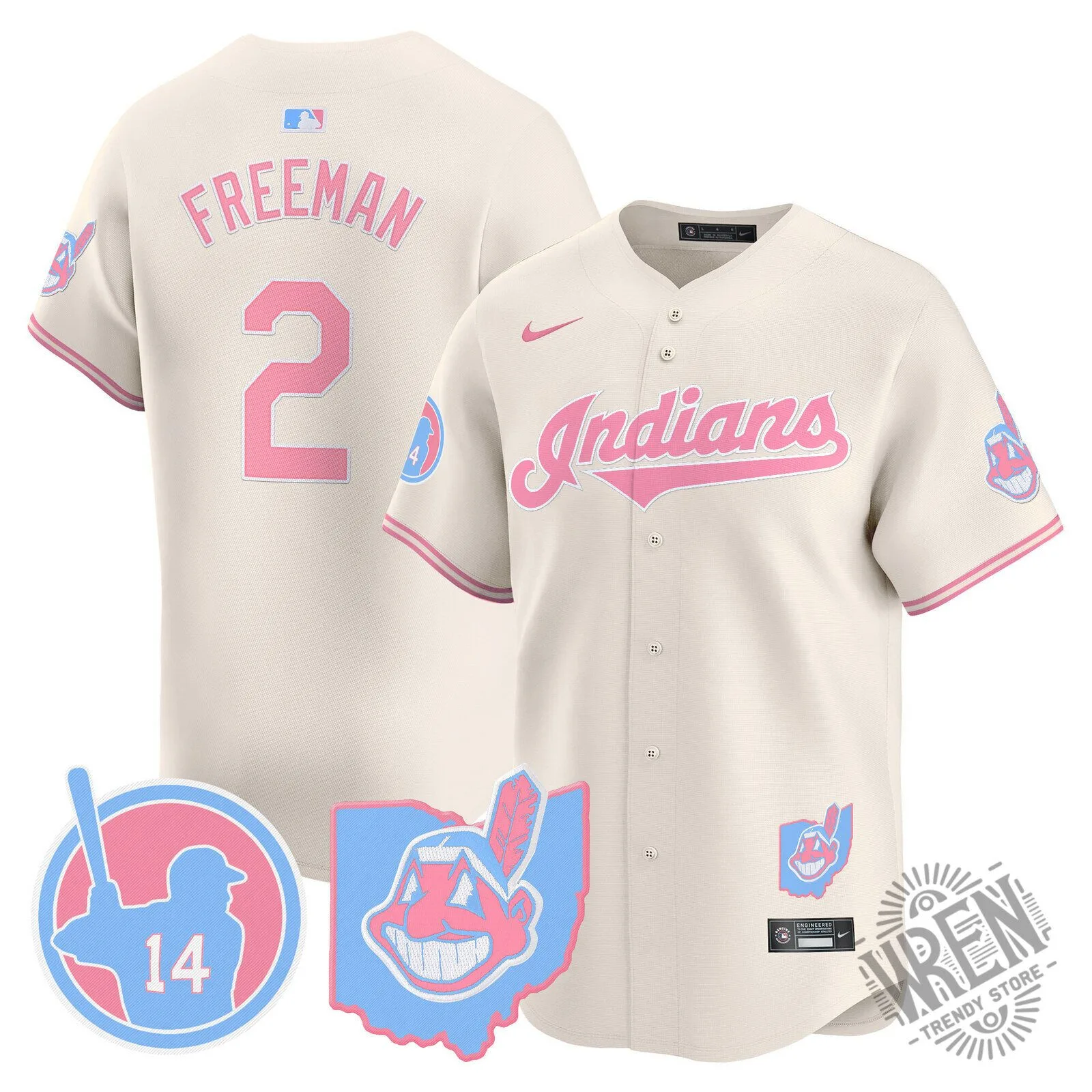 Cleveland Indians Jose Ramirez Bubblegum Pink Baseball Jersey 73 Cleveland Indians Jose Ramirez Bubblegum Pink Baseball Jersey