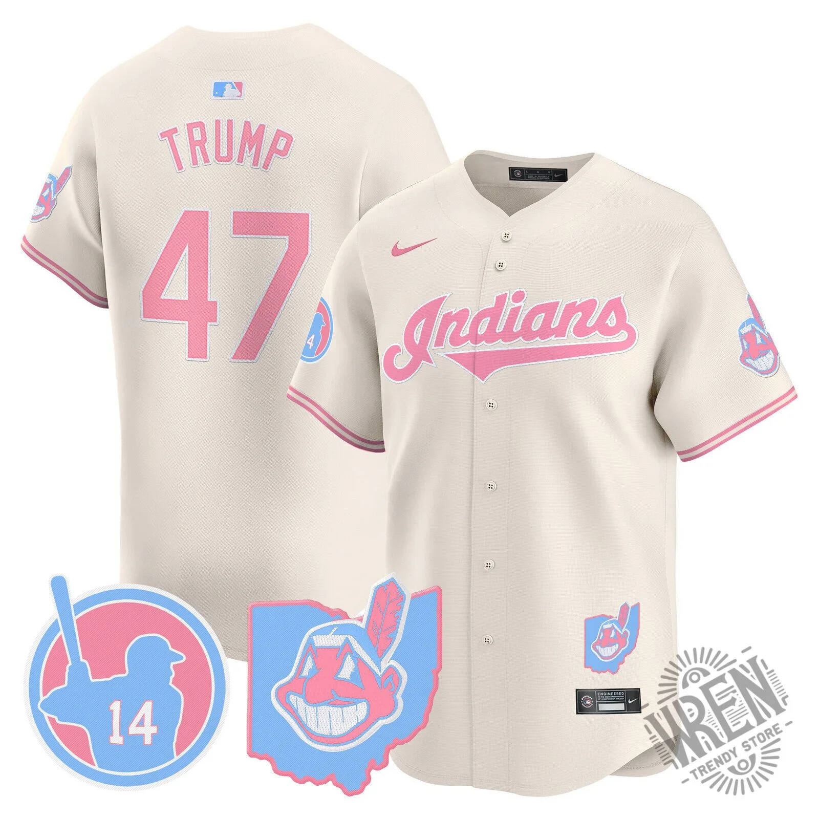 Cleveland Indians Jose Ramirez Bubblegum Pink Baseball Jersey 74 Cleveland Indians Jose Ramirez Bubblegum Pink Baseball Jersey