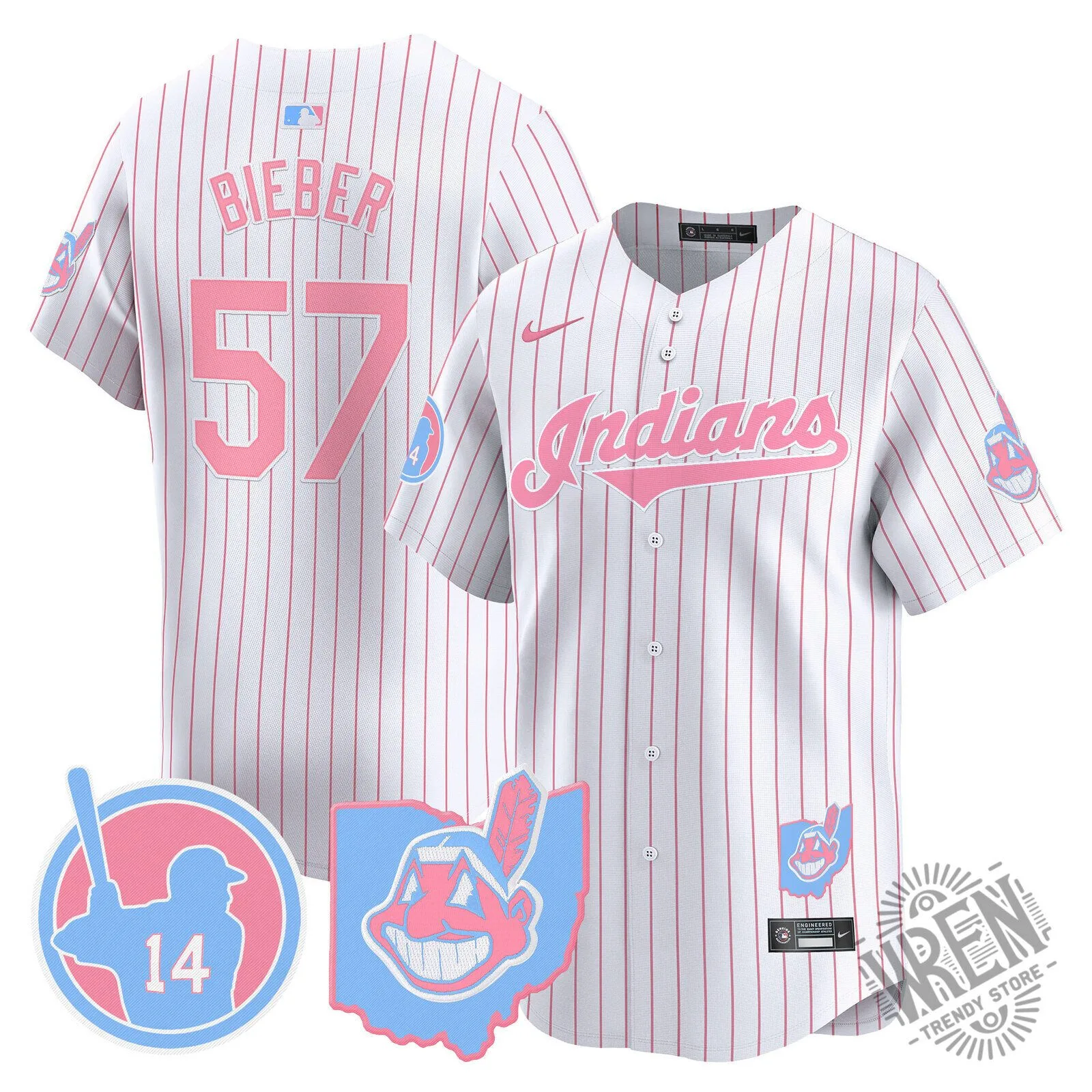Cleveland Indians Jose Ramirez Bubblegum Pink Baseball Jersey 77 Cleveland Indians Jose Ramirez Bubblegum Pink Baseball Jersey