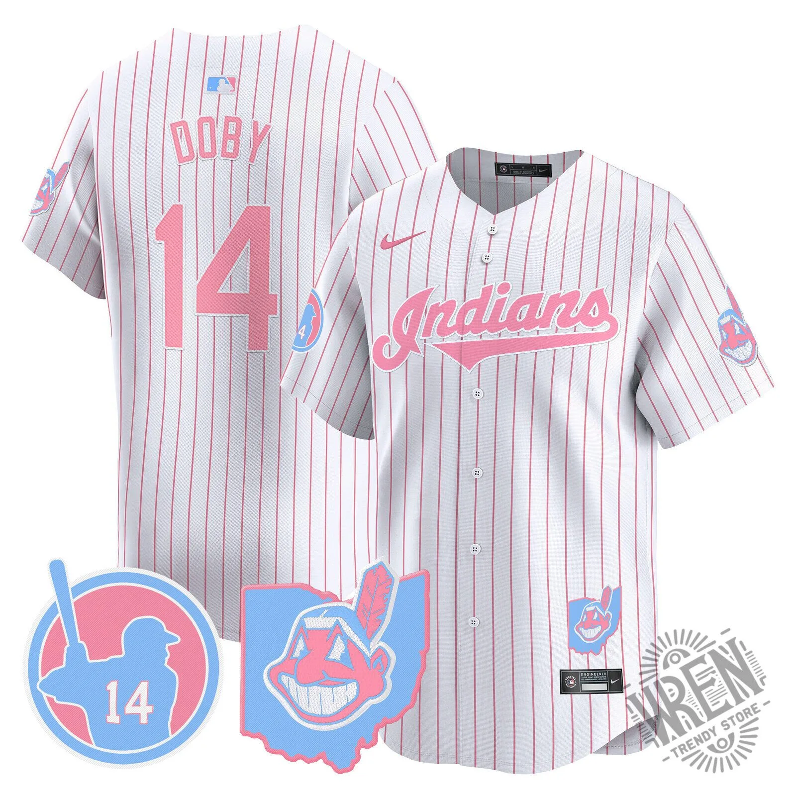 Cleveland Indians Jose Ramirez Bubblegum Pink Baseball Jersey 81 Cleveland Indians Jose Ramirez Bubblegum Pink Baseball Jersey