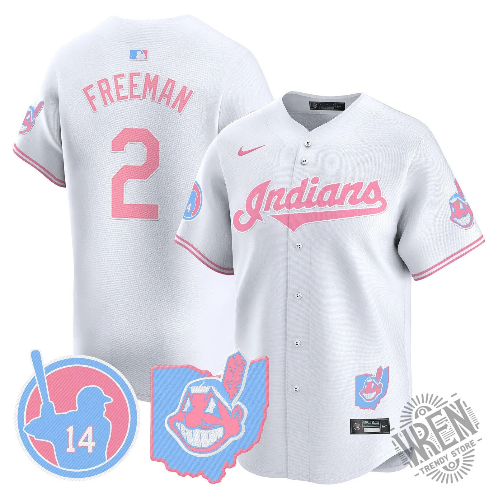 Cleveland Indians Jose Ramirez Bubblegum Pink Baseball Jersey 91 Cleveland Indians Jose Ramirez Bubblegum Pink Baseball Jersey
