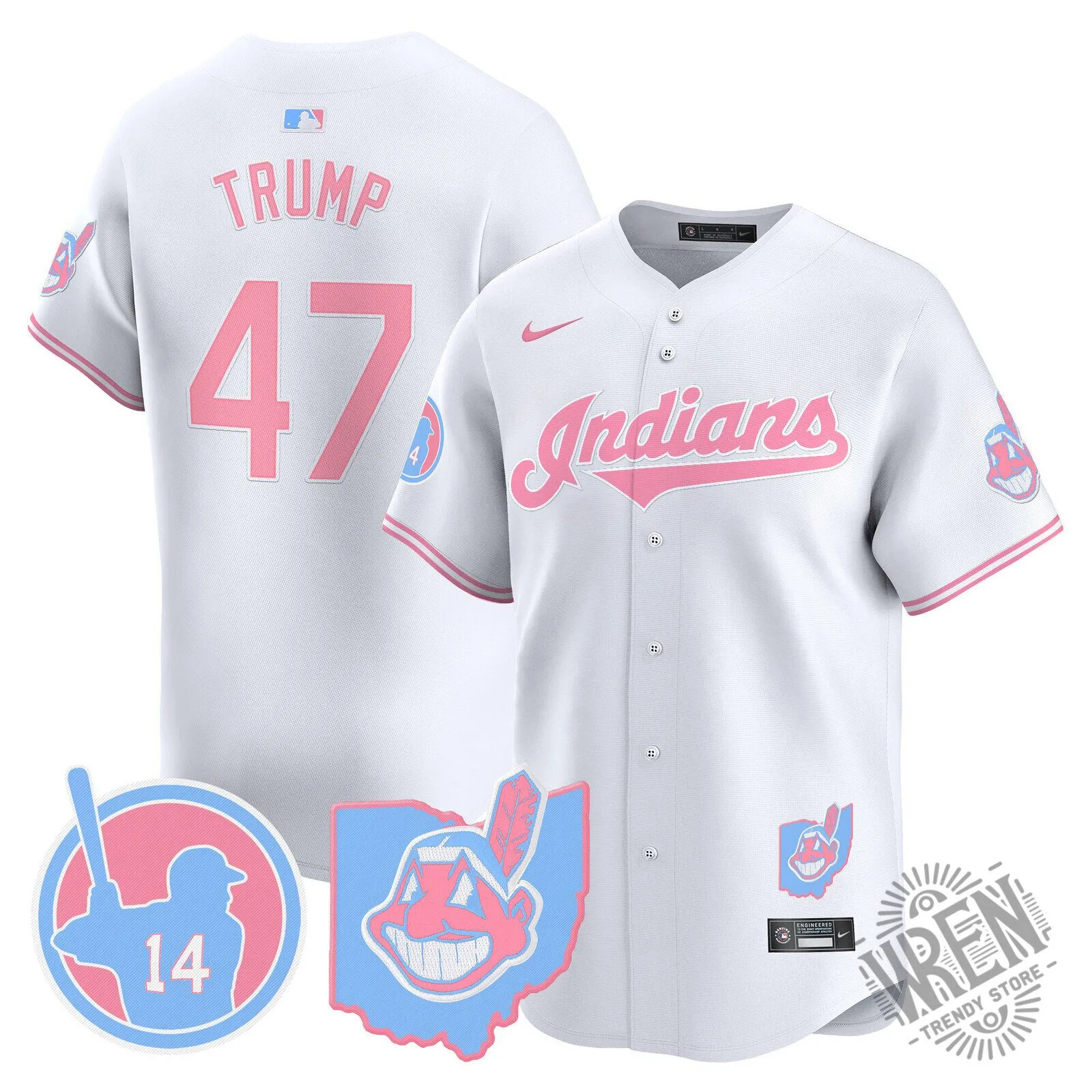 Cleveland Indians Jose Ramirez Bubblegum Pink Baseball Jersey 92 Cleveland Indians Jose Ramirez Bubblegum Pink Baseball Jersey