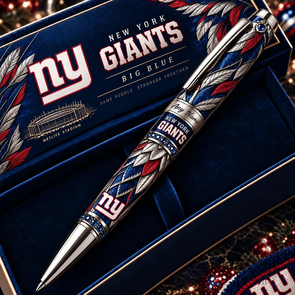 New York Giants NFL Custom Engraved Ballpoint Pen with Gift Box New York Giants NFL Custom Engraved Ballpoint Pen with Gift Box