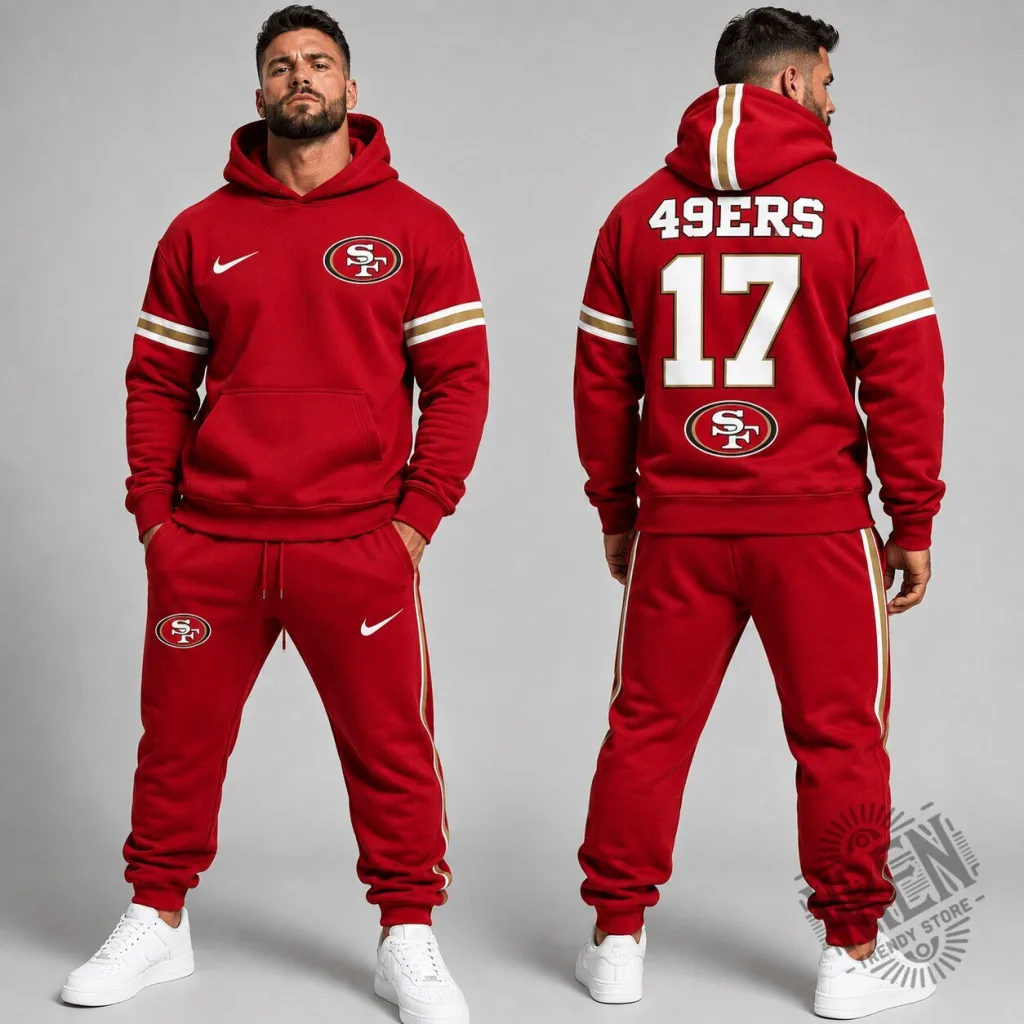Red Sweatshirt Hoodie for San Francisco 49ers NFL Football Team Red Sweatshirt Hoodie for San Francisco 49ers NFL Football Team