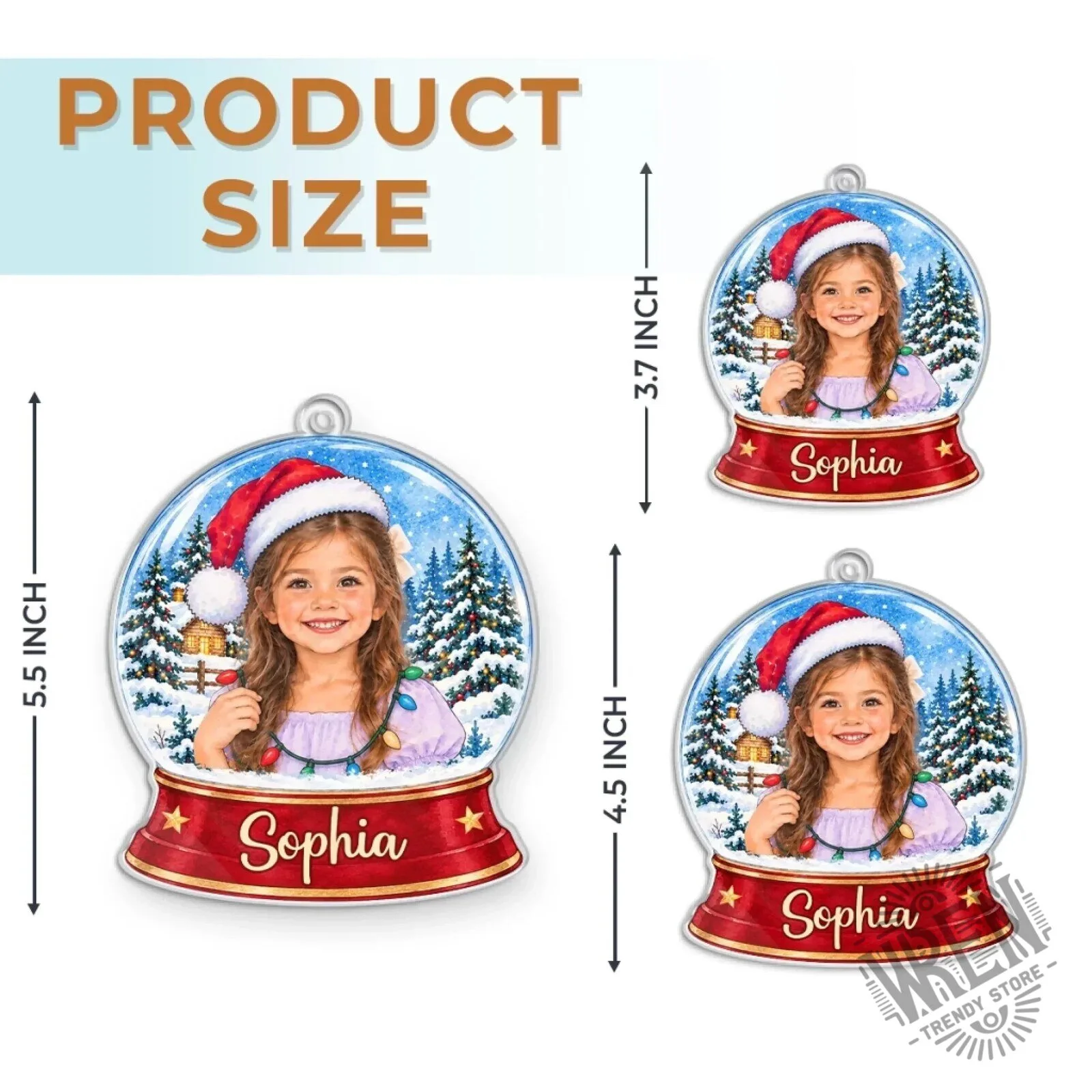 Personalized Snow Globe Christmas Tree Ornament Custom Photo Holiday Gift 13 Personalized Snow Globe Christmas Tree Ornament Custom Photo Holiday Gift