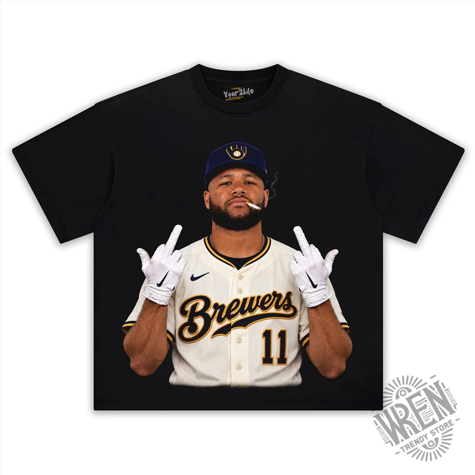 Jackson Chourio Milwaukee Brewers Baseball Player T-Shirt