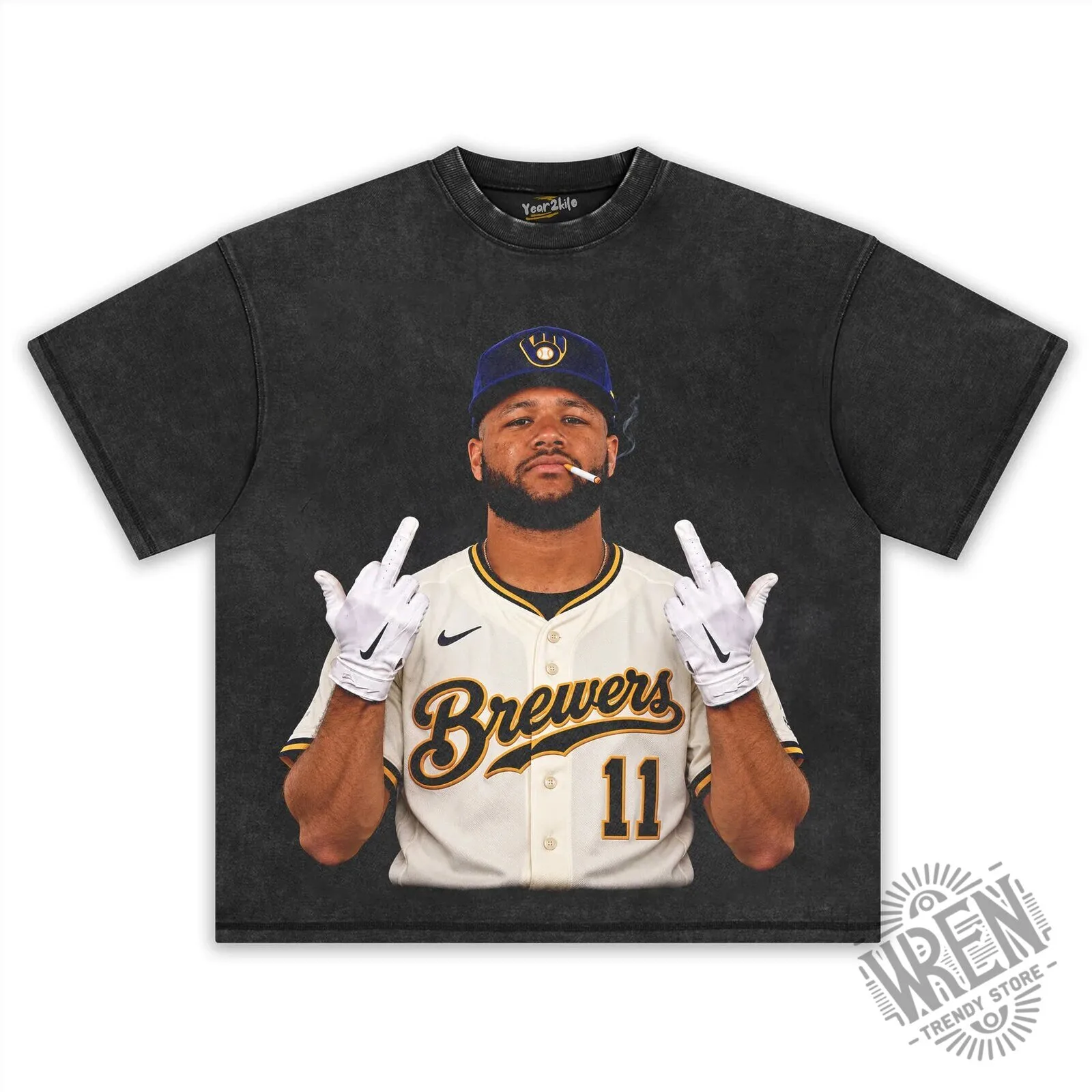 Jackson Chourio Milwaukee Brewers Baseball Player T-Shirt 10 Jackson Chourio Milwaukee Brewers Baseball Player T-Shirt