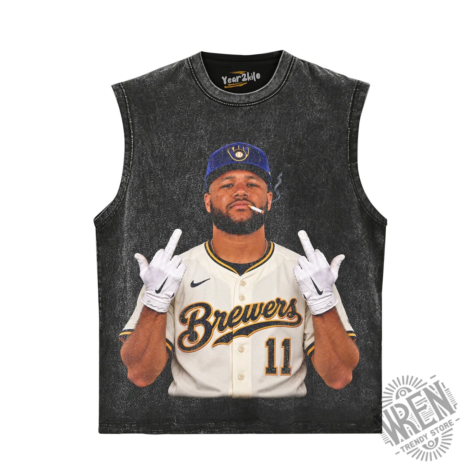 Jackson Chourio Milwaukee Brewers Baseball Player T-Shirt 11 Jackson Chourio Milwaukee Brewers Baseball Player T-Shirt