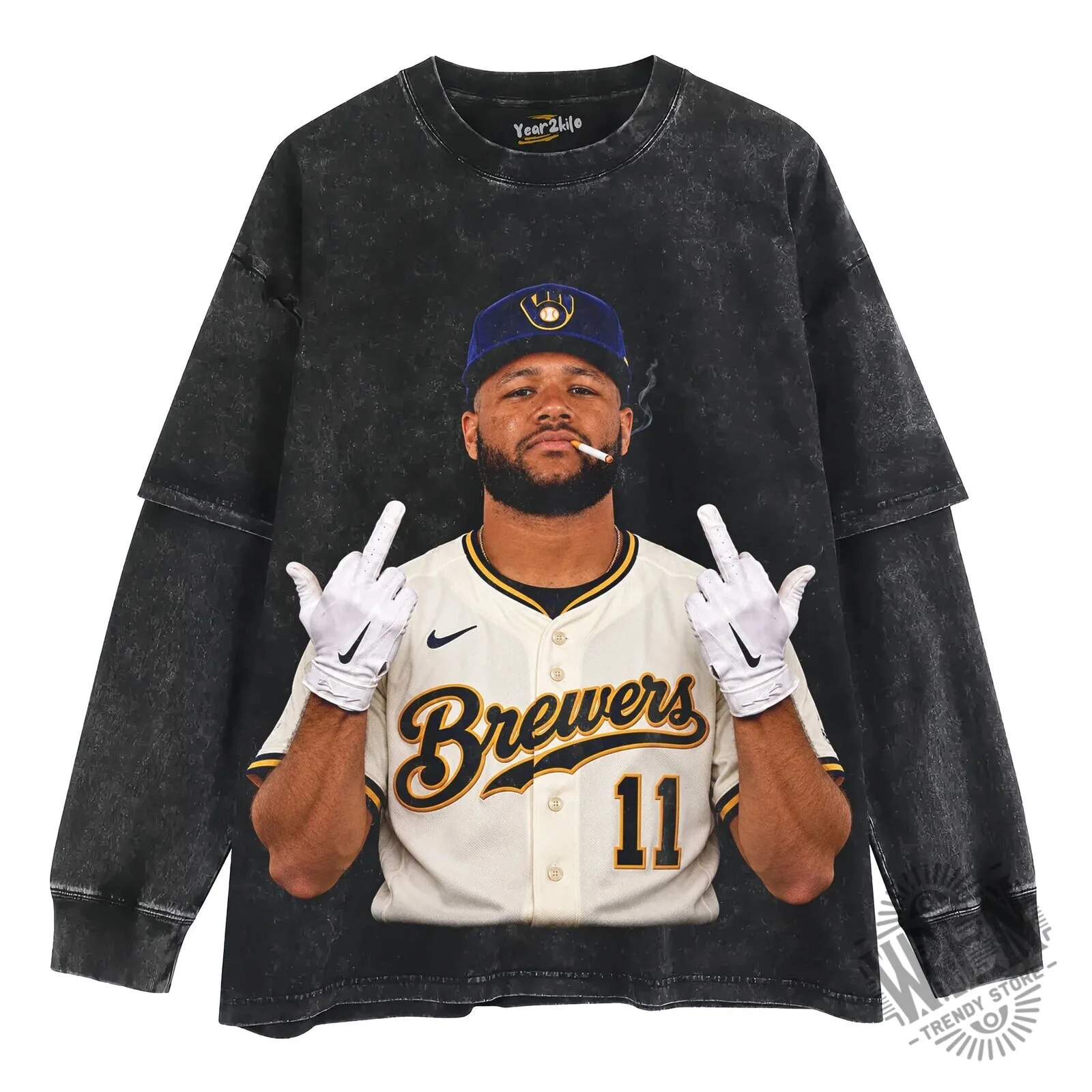Jackson Chourio Milwaukee Brewers Baseball Player T-Shirt 12 Jackson Chourio Milwaukee Brewers Baseball Player T-Shirt