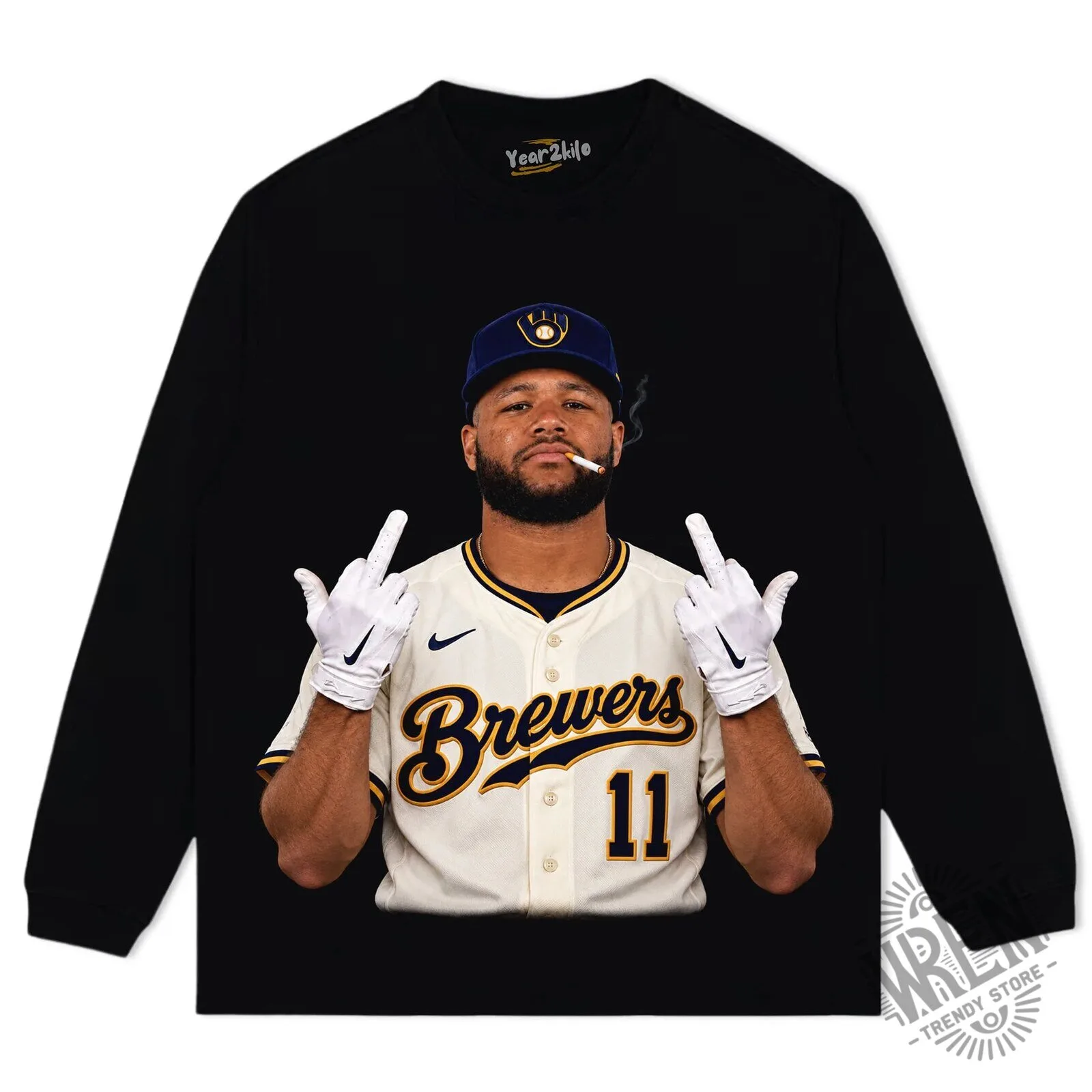 Jackson Chourio Milwaukee Brewers Baseball Player T-Shirt 13 Jackson Chourio Milwaukee Brewers Baseball Player T-Shirt