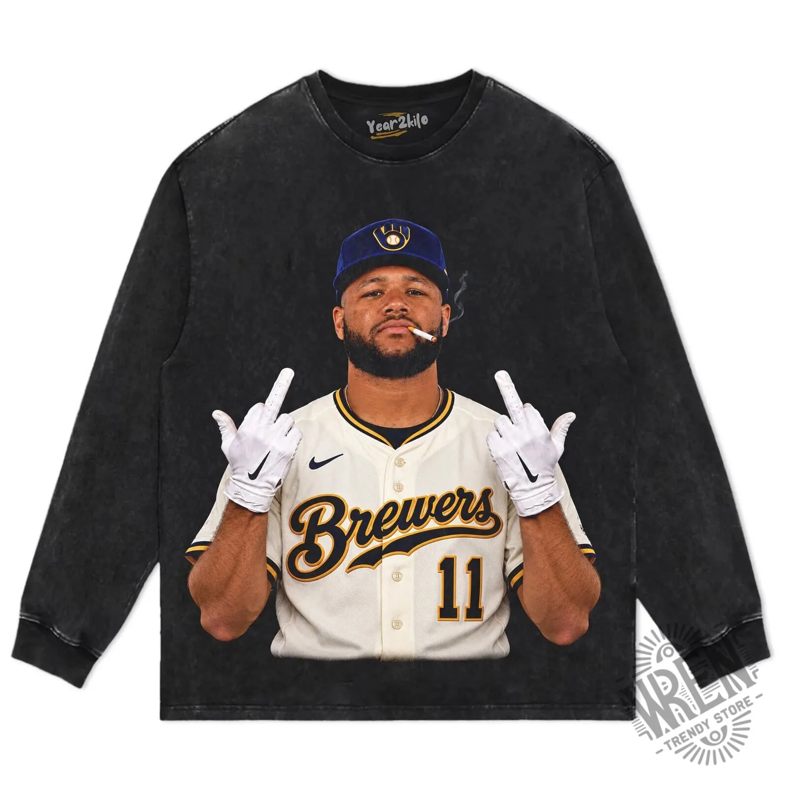 Jackson Chourio Milwaukee Brewers Baseball Player T-Shirt 14 Jackson Chourio Milwaukee Brewers Baseball Player T-Shirt