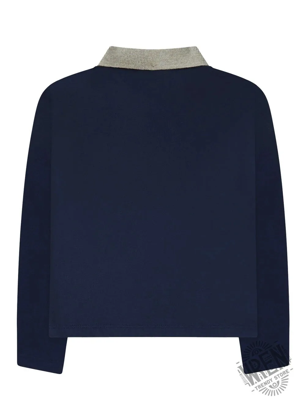Trussardi Navy Blue Long Sleeve Collared Polo Shirt for Men 7 Trussardi Navy Blue Long Sleeve Collared Polo Shirt for Men