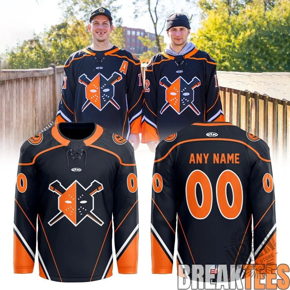 Wheeling Nailers Halloween Custom Hockey Jersey with Personalized Name and Number
