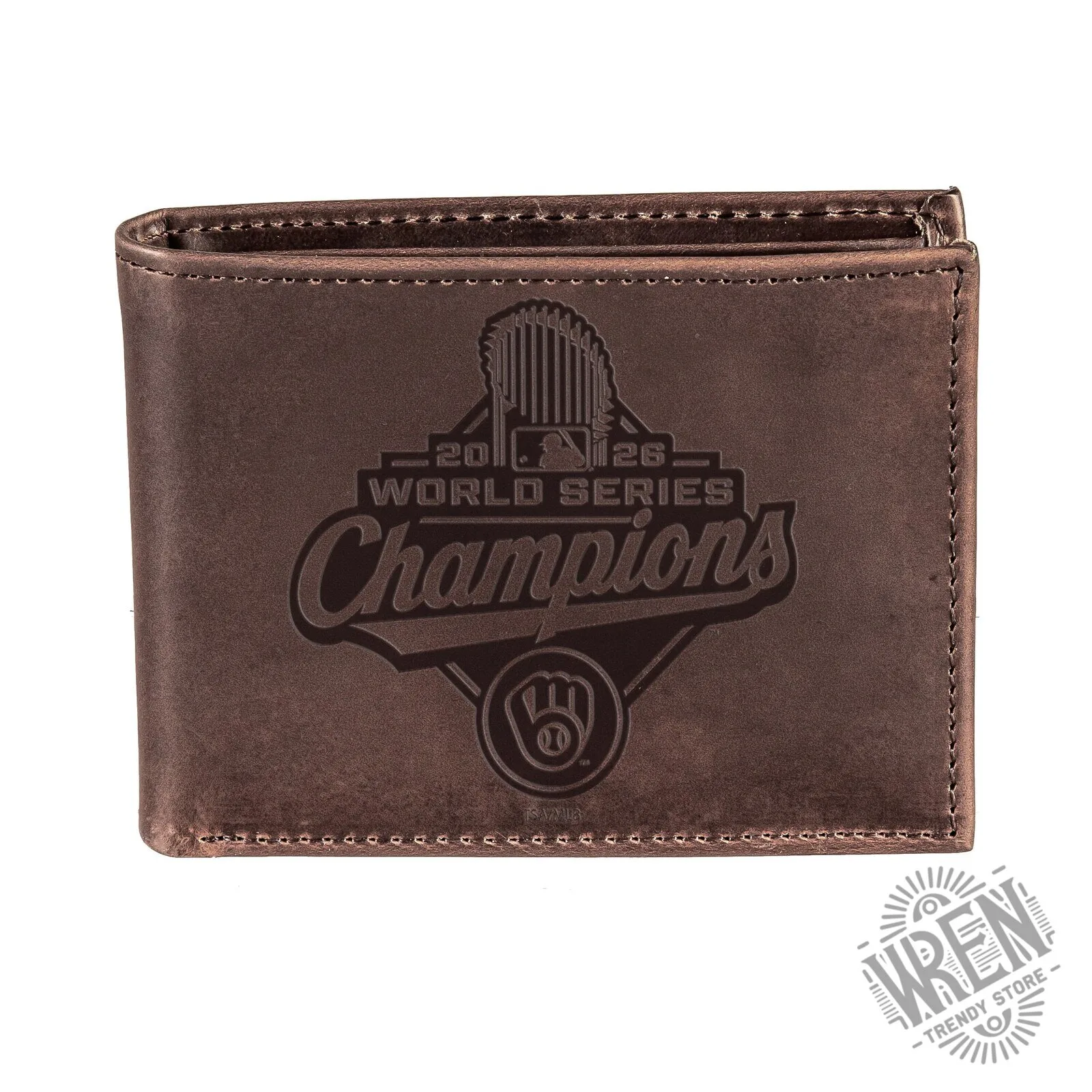 Milwaukee Brewers World Series Champions Bi-Fold Leather Wallet 7 Milwaukee Brewers World Series Champions Bi-Fold Leather Wallet
